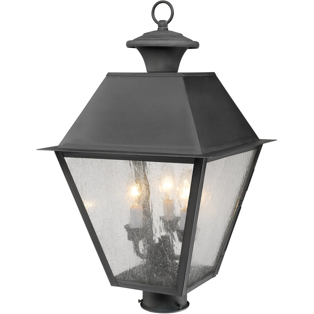 Mansfield 3 Light 20 inch Charcoal Outdoor Post Top Lantern 