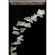 Elevate LED 54 inch Silver Pendant Ceiling Light in Silver Leaf, Frozen Pages Studio Glass