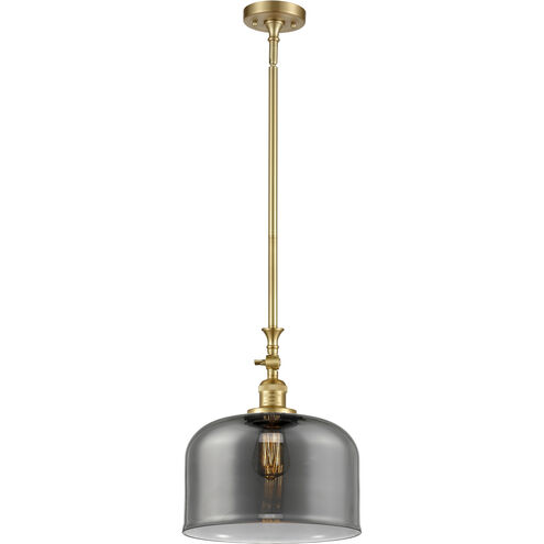 Franklin Restoration Bell 1 Light 12 inch Satin Gold Mini Pendant Ceiling Light in Incandescent, Plated Smoke, Franklin Restoration