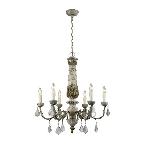 Katherine 6 Light 28 inch Aged Gray Chandelier Ceiling Light