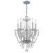 Traditional Crystal 5 Light 14 inch Polished Chrome Mini Chandelier Ceiling Light in Clear Hand Cut