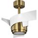 Insigna 60 inch Vintage Brass with Matte White Blades Ceiling Fan