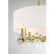 Dahlia 4 Light 21 inch Warm Brass Pendant Ceiling Light