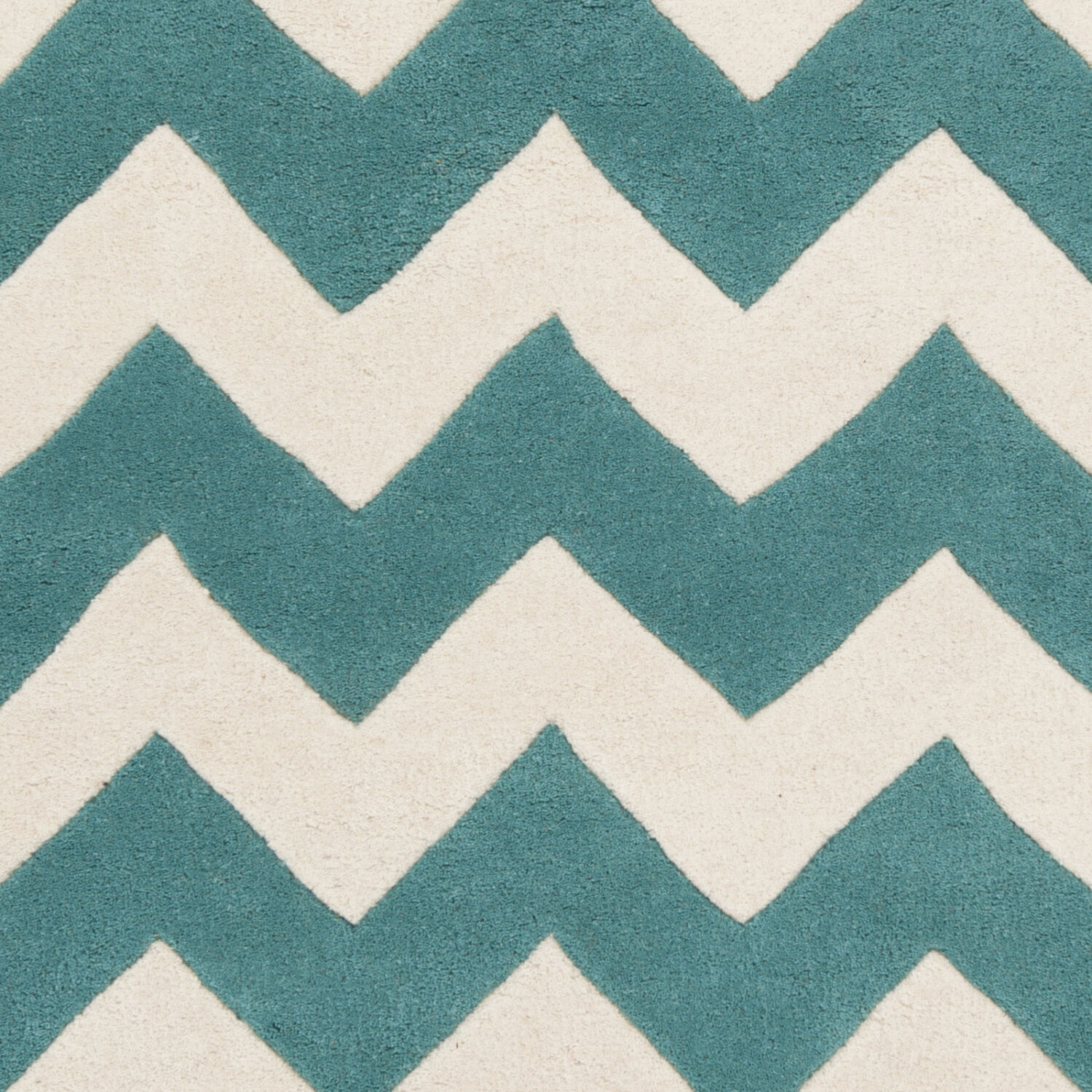 Transit Teal/Cream/Teal/Ivory Handmade Rug