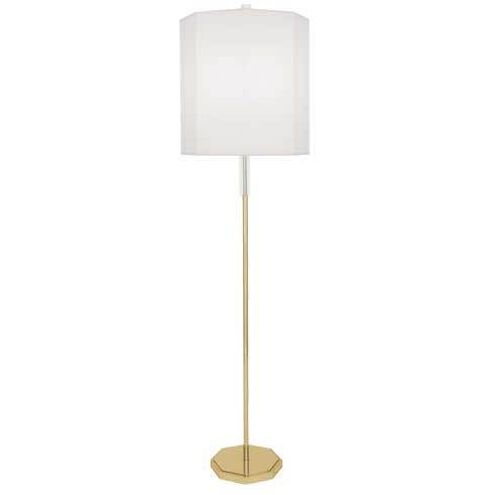 Kate 66.25 inch 150.00 watt Modern Brass Floor Lamp Portable Light in Ascot White