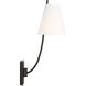 C&M by Chapman & Myers Marina 1 Light 6 inch Aged Iron Sconce Wall Light