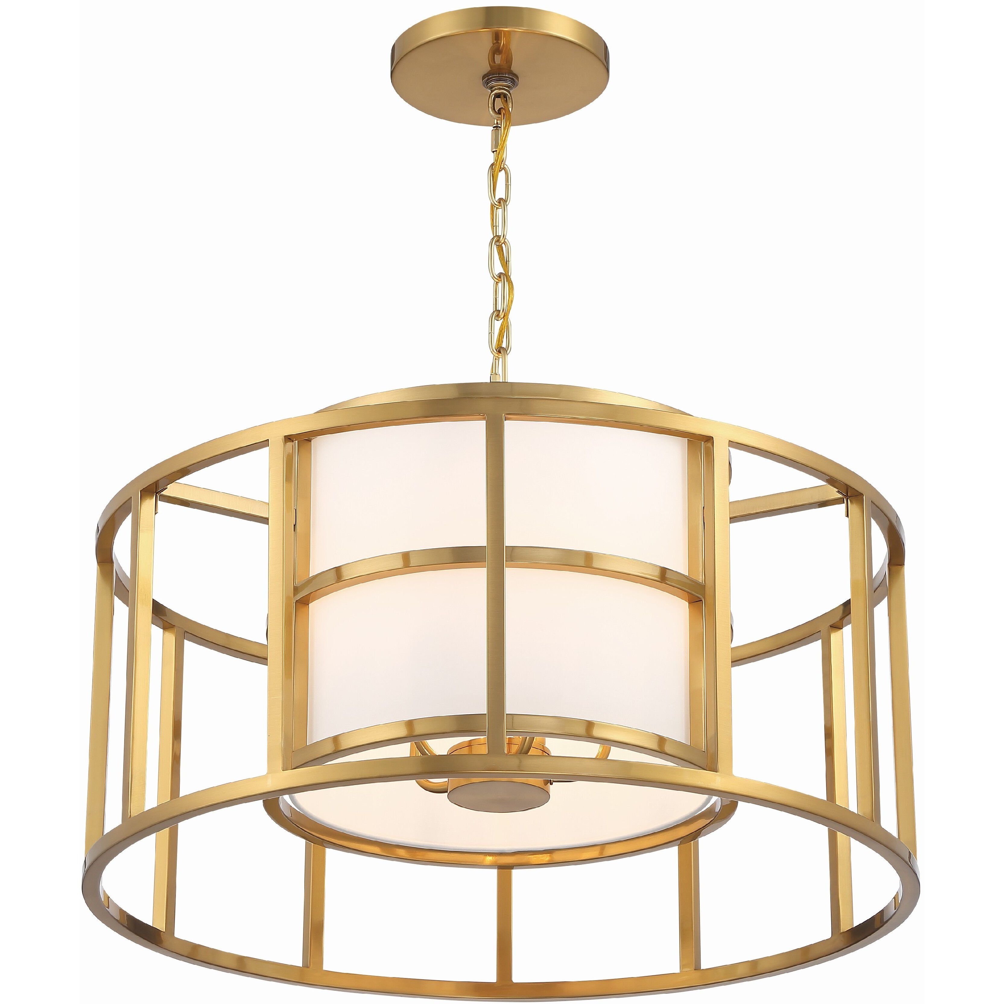 Hulton 5 Light 25 inch Luxe Gold Lantern Candelier Ceiling Light