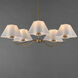 Saxon 5 Light 37.5 inch Natural Aged Brass Chandelier Ceiling Light