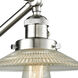 Halophane 21 inch 60.00 watt Satin Nickel Swing Arm Wall Light, Franklin Restoration