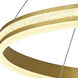 Aurora LED 32 inch Brushed Gold Dining Chandelier Ceiling Light