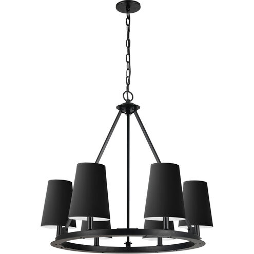 Colby 6 Light 30 inch Matte Black Chandelier Ceiling Light