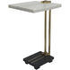 Darush 22.2 X 12.5 inch White/Gold/Black Side Table
