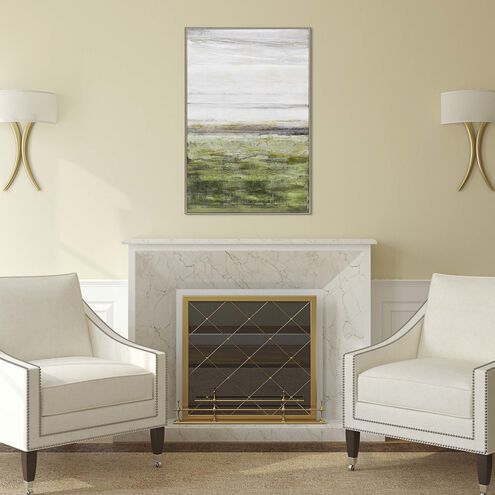 Gila / Ocala Green and White and Gray and Yellow Framed Art