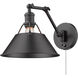 Orwell 1 Light 10 inch Matte Black Articulating Wall Sconce Wall Light, Adjustable