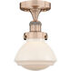 Olean 1 Light 6.5 inch Antique Copper Semi-Flush Mount Ceiling Light
