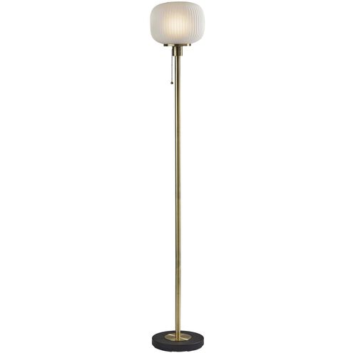 Hazel 65 inch 60.00 watt Antique Brass Floor Lamp Portable Light