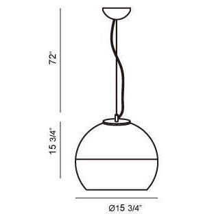 Chromos 1 Light 15.75 inch Chrome Pendant Ceiling Light, Large