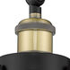 Franklin Restoration Bellmont LED 7 inch Black Antique Brass Sconce Wall Light