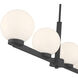 Ardeva 4 Light 36 inch Matte Black Linear Chandelier Ceiling Light