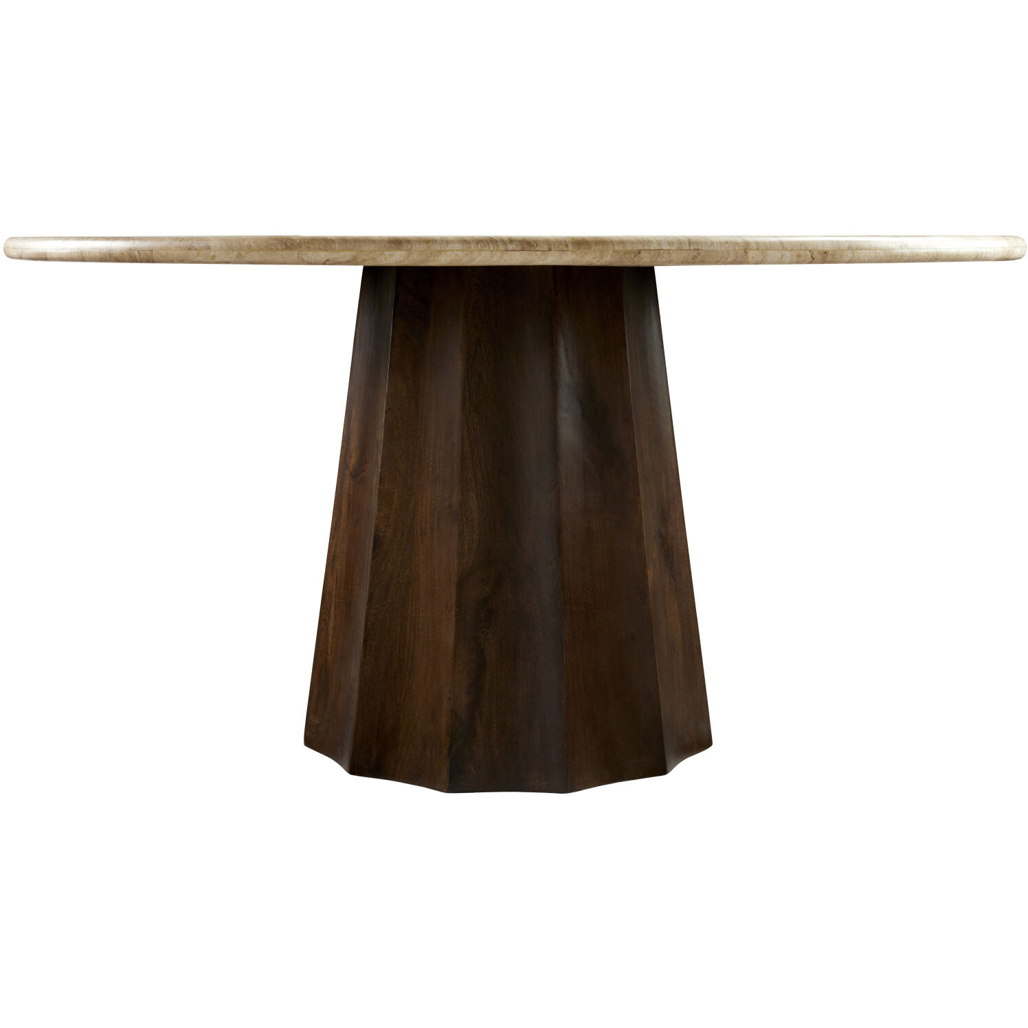 Linus 60 X 60 inch Wheat / Dark Brown Dining Table