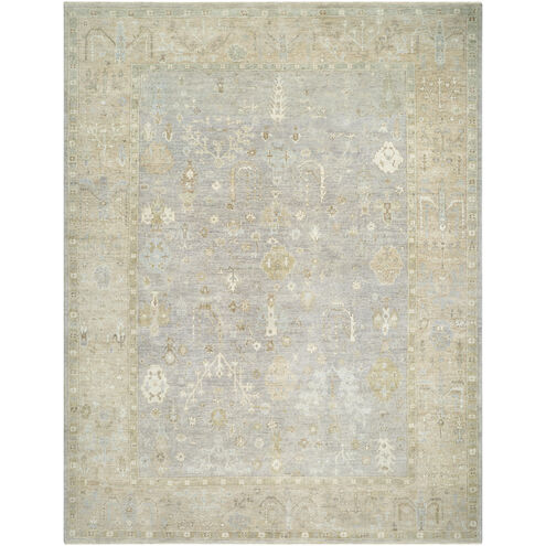 Normandy 36 X 24 inch Warm Grey / Pearl / Light Silver Handmade Rug in 2 x 3