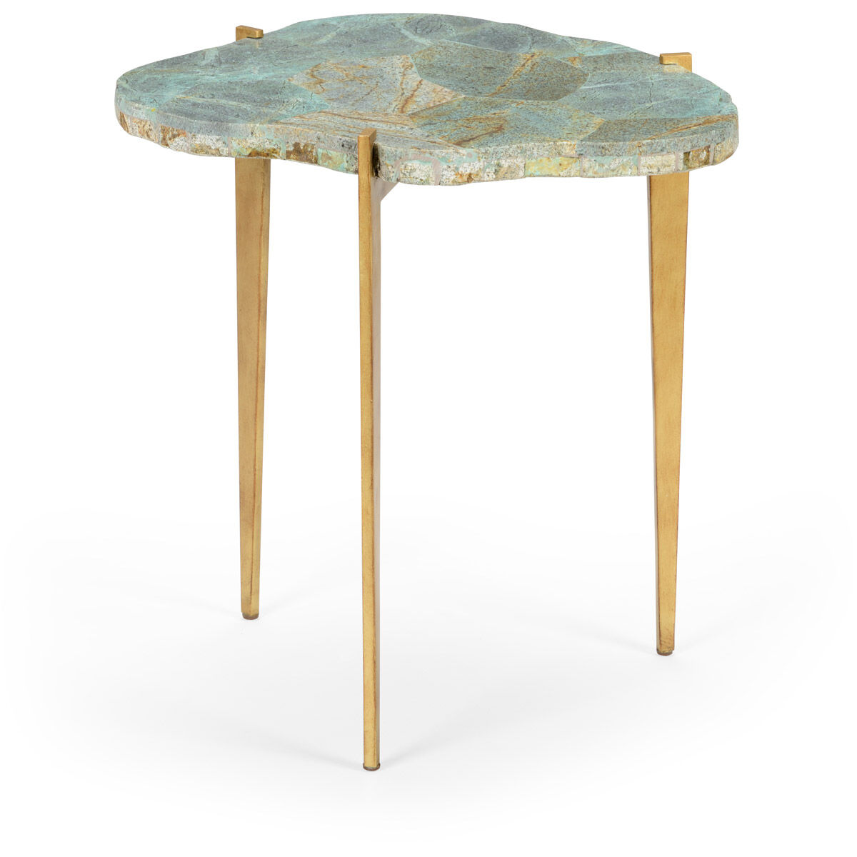 Chelsea House Natural Green/Antique Gold Accent Table