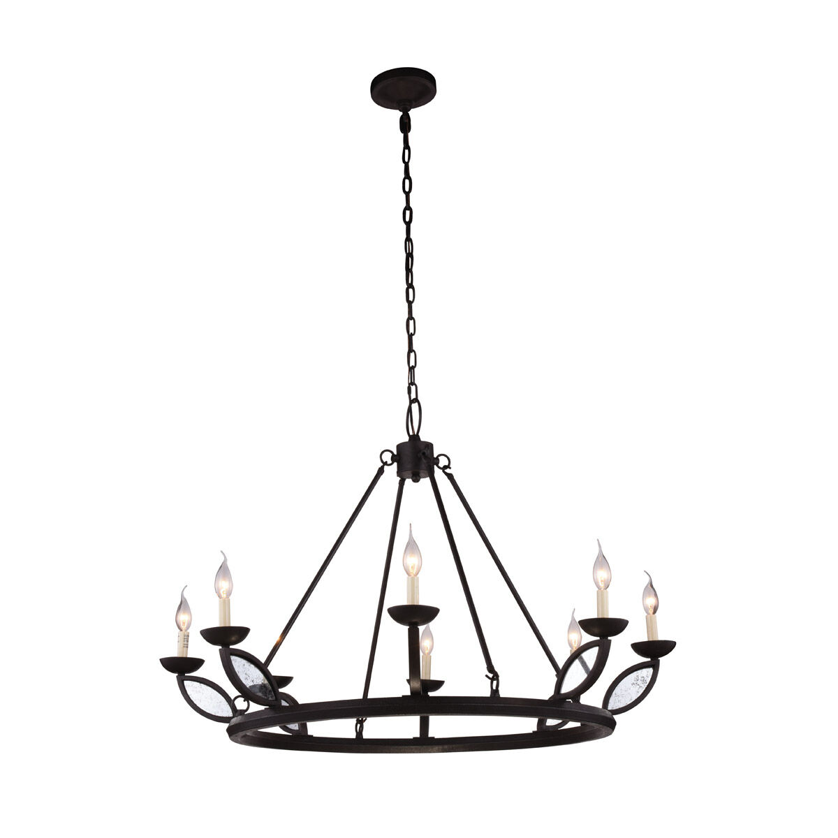 Elegant Lighting 1488G43VB Charleston 8 Light 43 inch Vintage