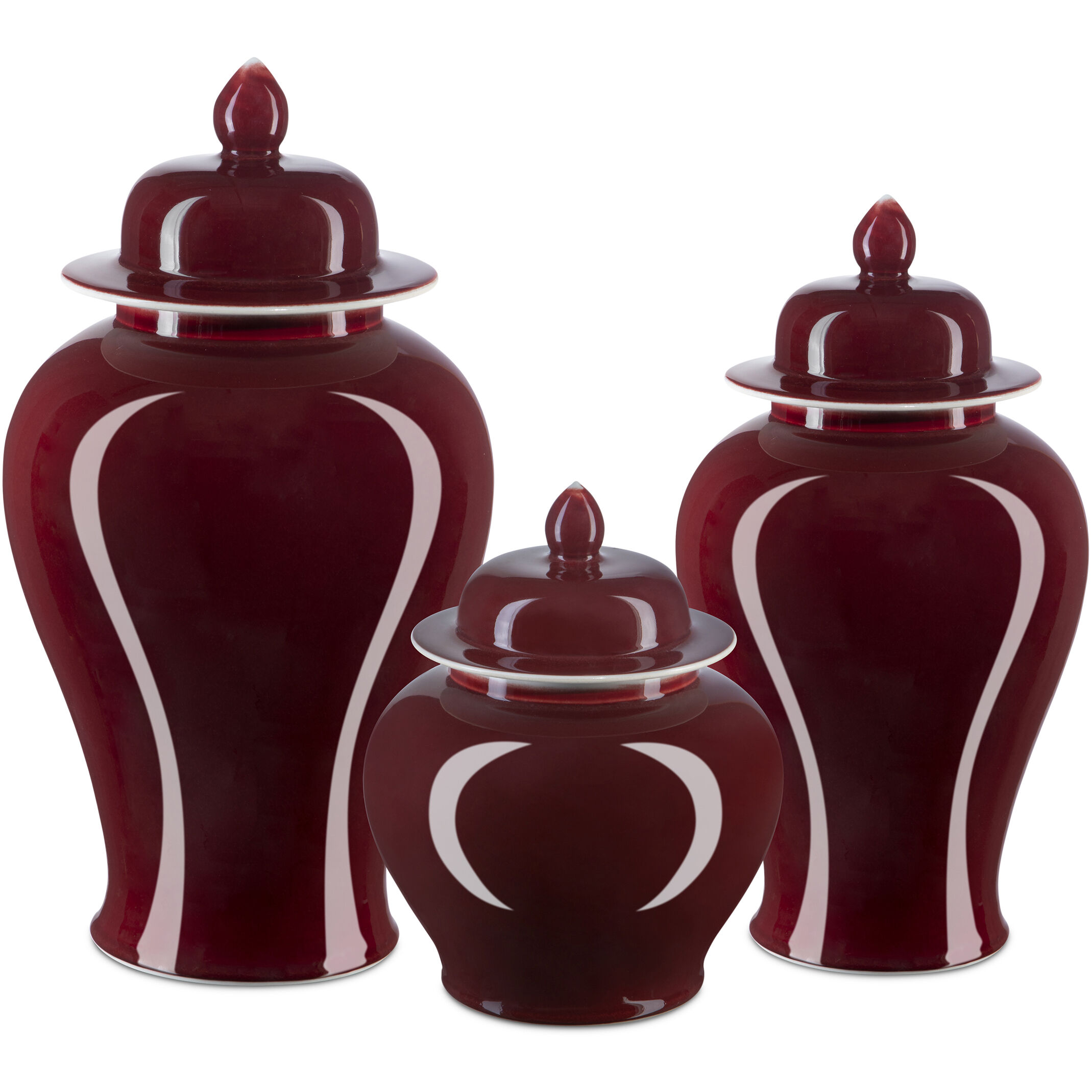 Oxblood 11.75 X 9.5 inch Temple Jar, Small