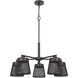 Hampton 5 Light 31 inch Matte Black/Mesh Chandelier Ceiling Light
