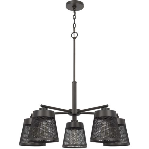 Hampton 5 Light 31 inch Matte Black/Mesh Chandelier Ceiling Light