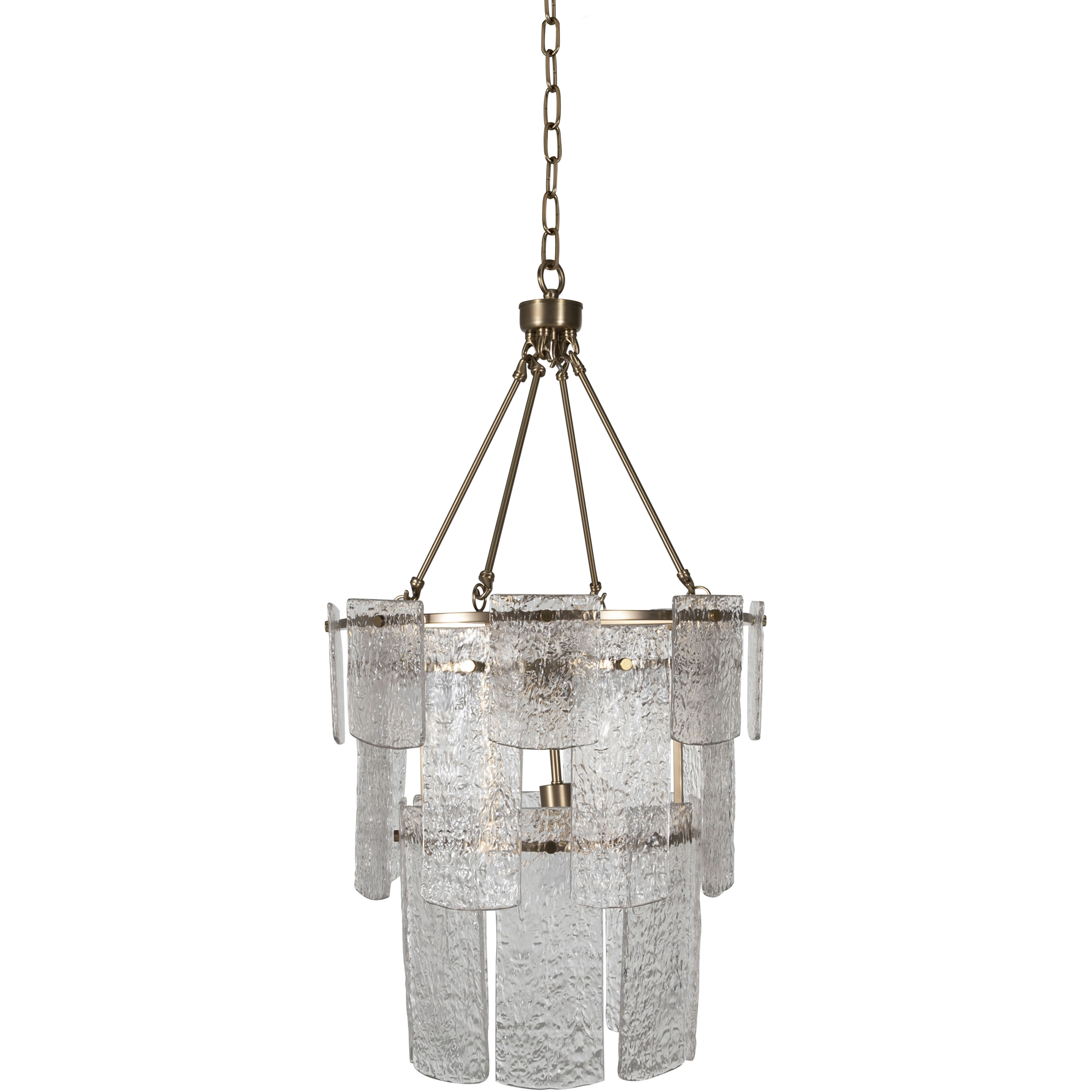 Augusta 5 Light 22 inch Antique Brass and Cast Glass Chandelier Ceiling Light