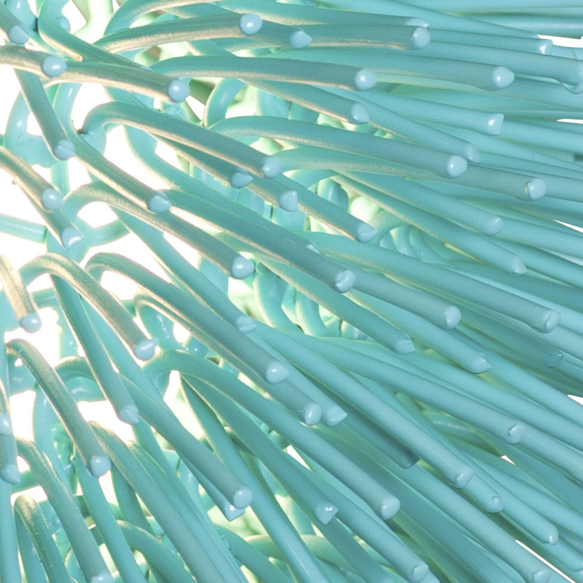 Urchin 1 Light 13 inch Aqua Velvet Pendant Ceiling Light