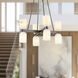 Lucian 8 Light 22 inch Urban Bronze/Alabaster Chandelier Ceiling Light in Alabaster Shade