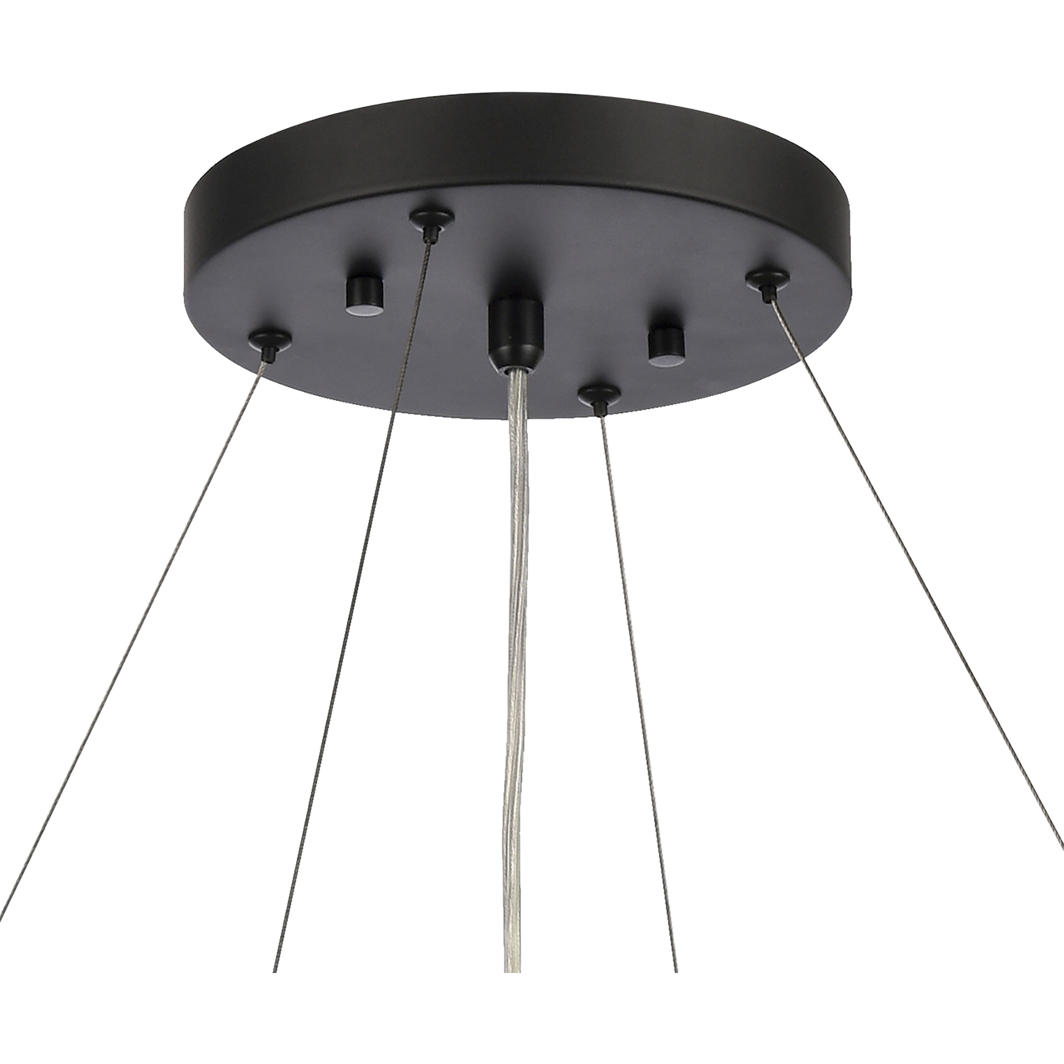 Fantania 6 Light 24 inch Matte Black Chandelier Ceiling Light