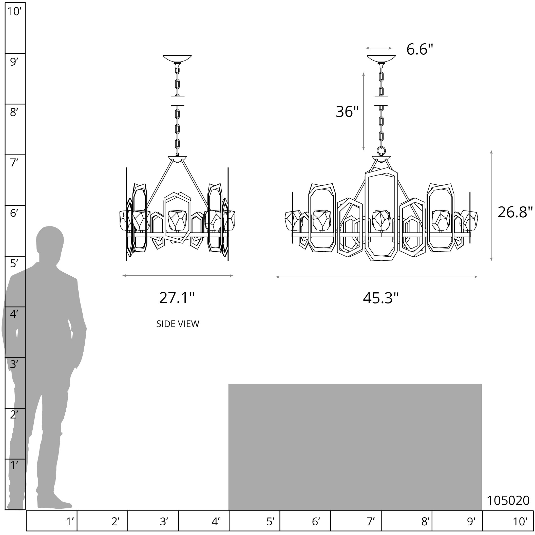 Gatsby 8 Light 45.3 inch Vintage Platinum Chandelier Ceiling Light