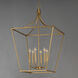 Clifton 6 Light 22 inch Natural Aged Brass Single Pendant Ceiling Light