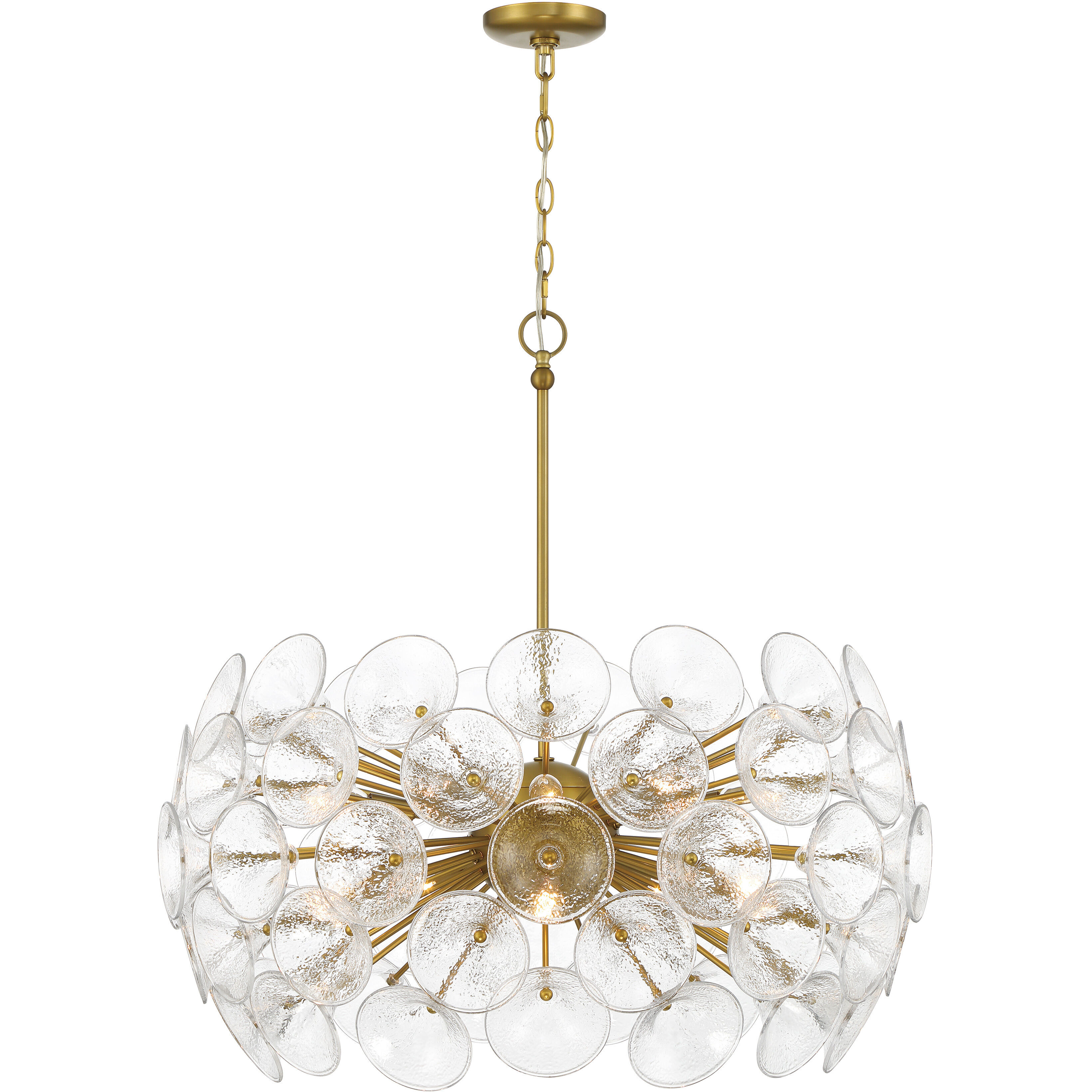 Winter 10 Light 30 inch Soft Brass Pendant Ceiling Light
