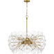 Winter 10 Light 30 inch Soft Brass Pendant Ceiling Light
