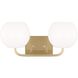 Rory 2 Light 18 inch Satin Brass Wall Bath Fixture Wall Light