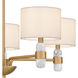 Kimberly 5 Light 30 inch Brushed Weathered Brass Chandelier Ceiling Light