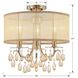 Hampton 3 Light 14 inch Antique Brass Mini Chandelier Ceiling Light