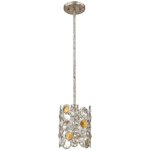 Vitozzi 1 Light 7 inch Antique Silver Leaf Pendant Ceiling Light