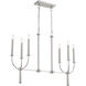 Florence 6 Light 10 inch Polished Nickel Chandelier Ceiling Light