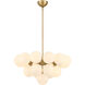 Lunara 19 Light 28 inch Legacy Brass Convertible Chandelier/Semi-Flush Mount Ceiling Light