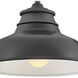 Wallace Outdoor Barn Light in Aged Zinc, Gooseneck