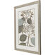 Flowering Botanical Green and Beige and Blue and Brown Framed Art