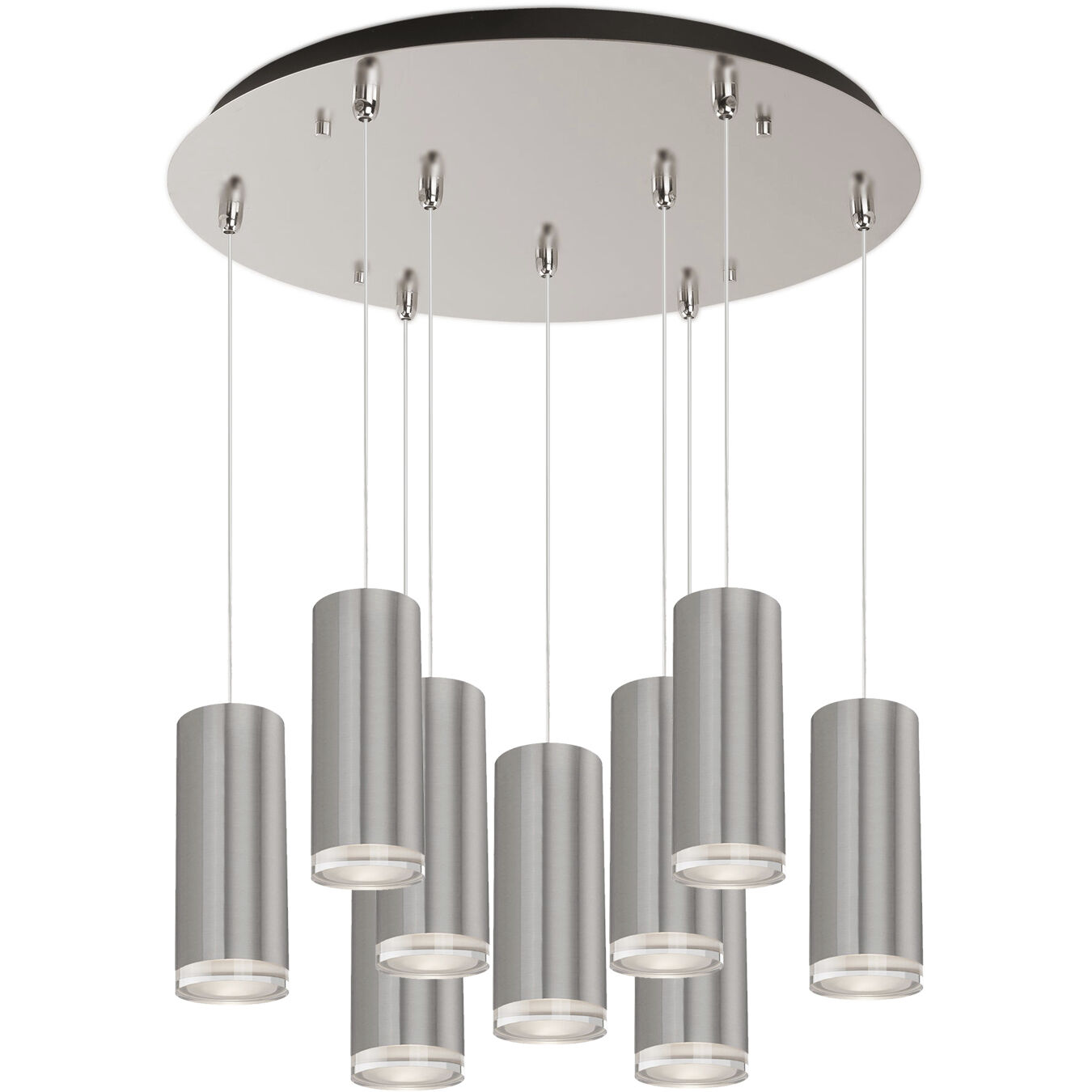 Cameo Multi Pendant Ceiling Light in Brushed Nickel