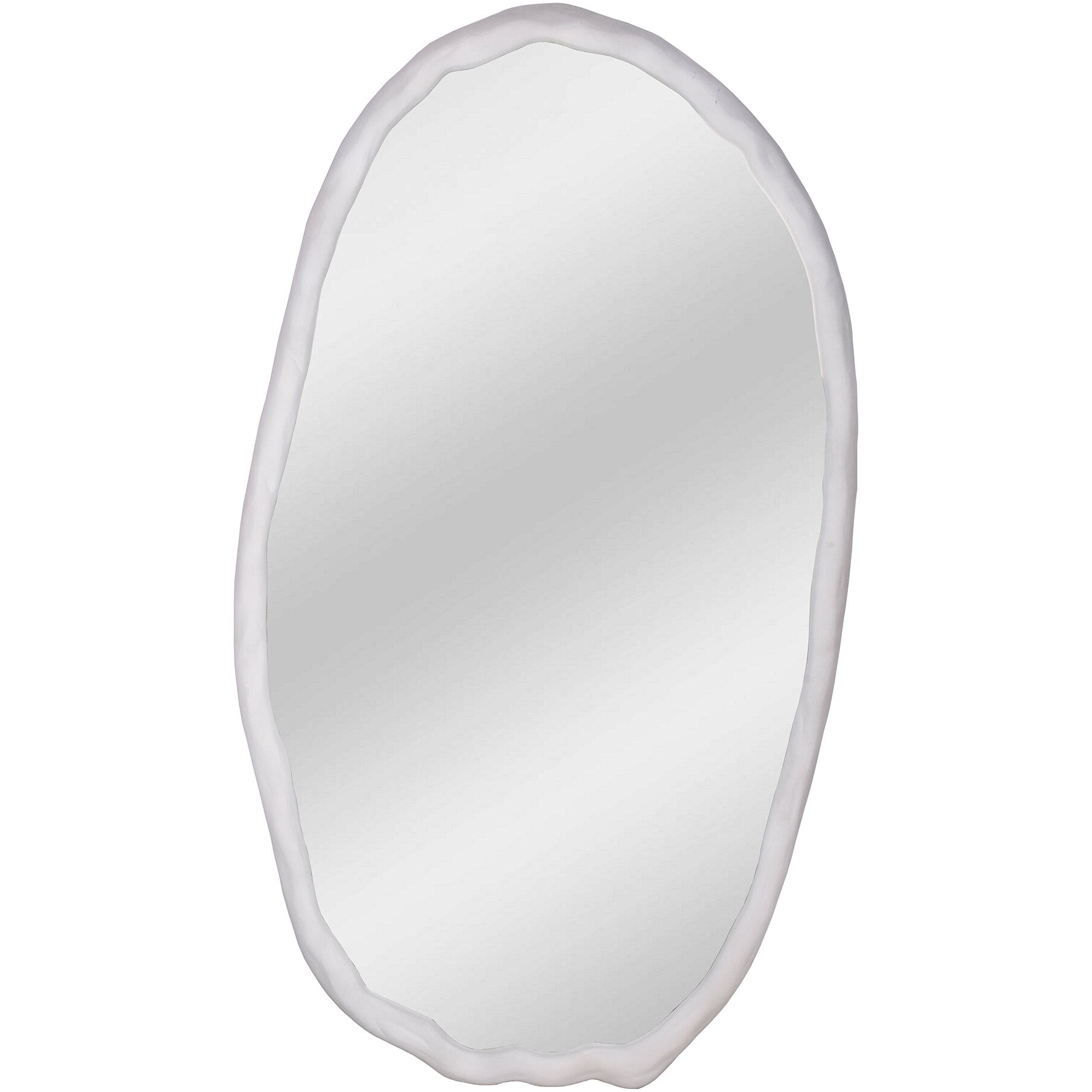 Foundry 50 X 28 inch White Mirror, Oval