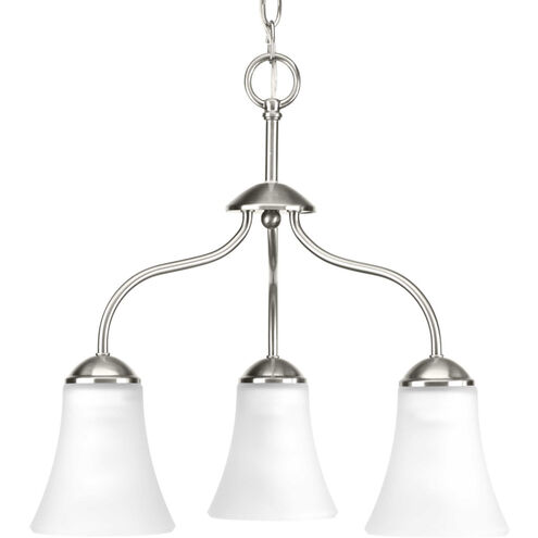 Classic 3 Light 18 inch Brushed Nickel Chandelier Ceiling Light