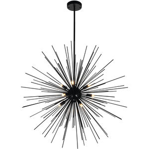 Savannah 9 Light 30 inch Black Chandelier Ceiling Light